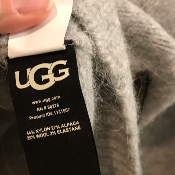 UGG Women's Cozy Gray Cowl Neck Sweater NWT - Picture 5 of 6